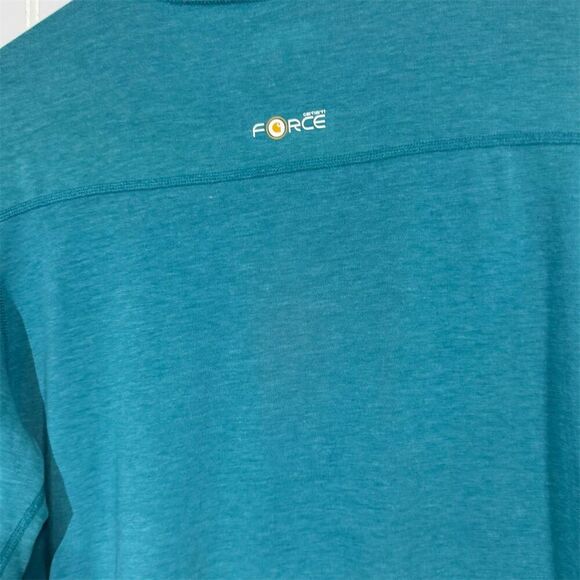Carhartt Force Women’s XL Quarter Zip Pullover Teal Long Sleeve Workwear Top - Picture 7 of 10